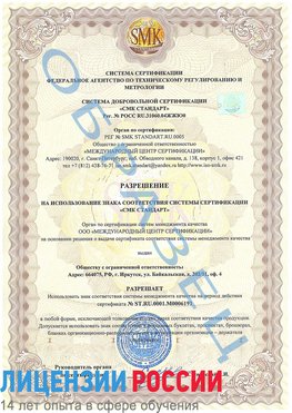 Образец разрешение Дудинка Сертификат ISO 50001